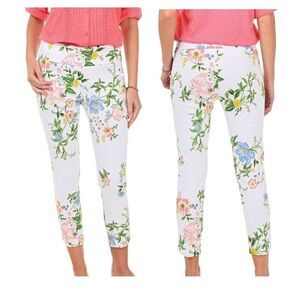 Zac & Rachel Pants Pull On 8P Floral Stretch Ankle